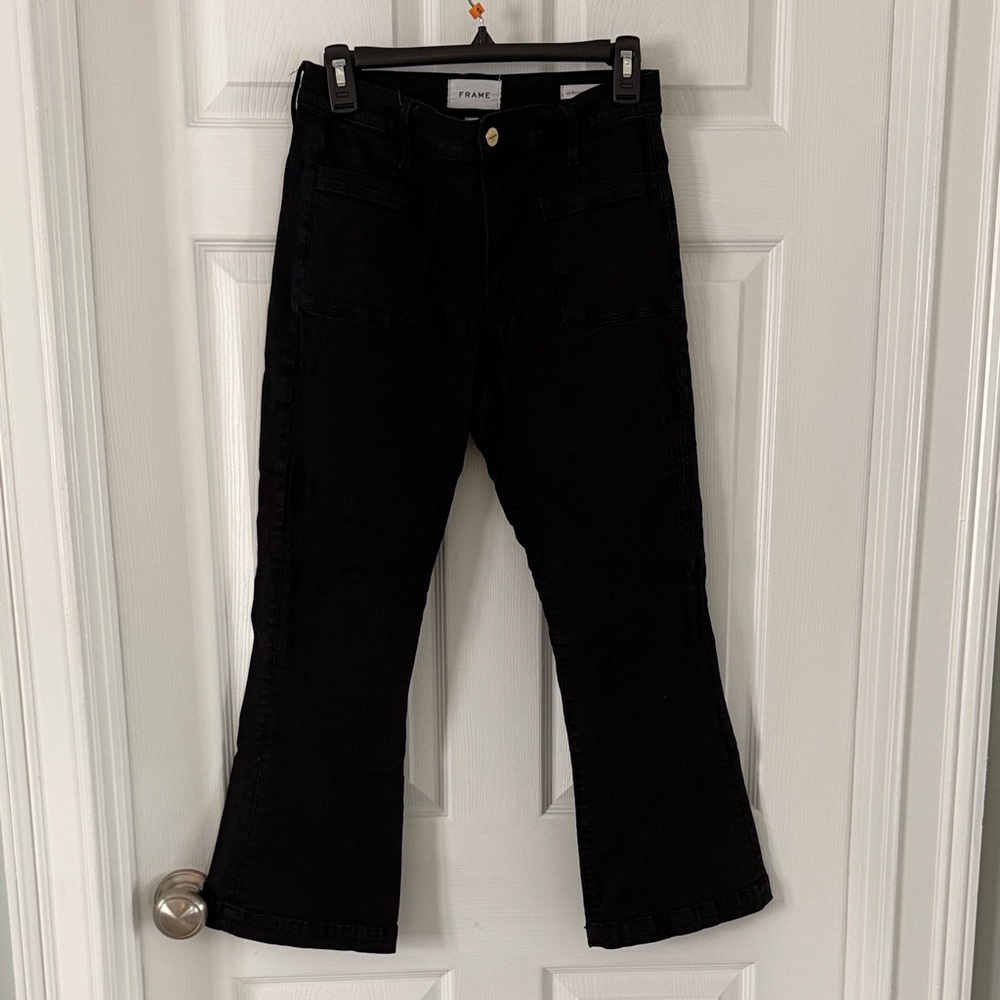 Frame Denim Black High-Rise Jeans